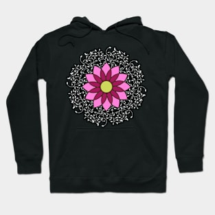 Mandala pattern with flower Hoodie